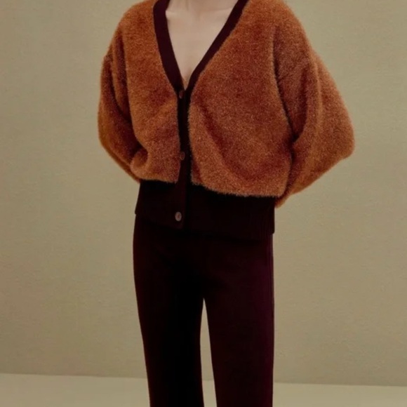 NEIWAI Brown and Burgundy Cardigan Size S retail $239 - Picture 1 of 4